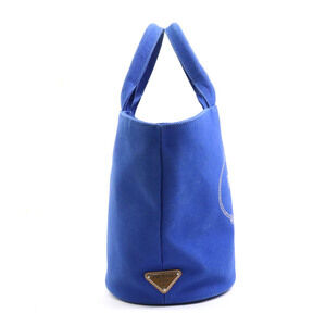 Prada canvas blue Tote Canapa embroidered front logo Bag Shoulder
